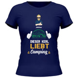 Liebt Camping - Personalisierbares T-Shirt