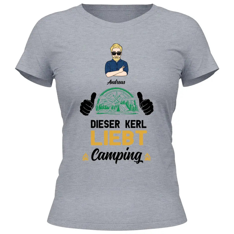 Liebt Camping - Personalisierbares T-Shirt