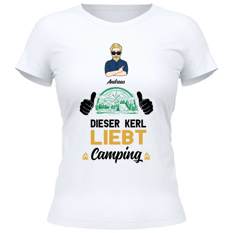 Liebt Camping - Personalisierbares T-Shirt