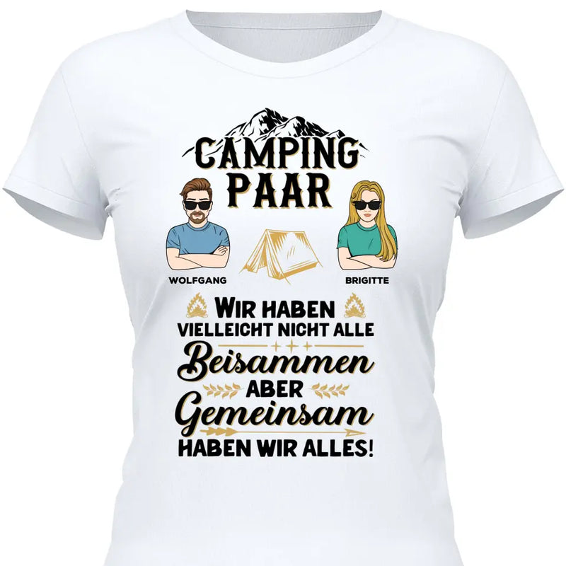 Camping Paar - Personalisierbares T-Shirt