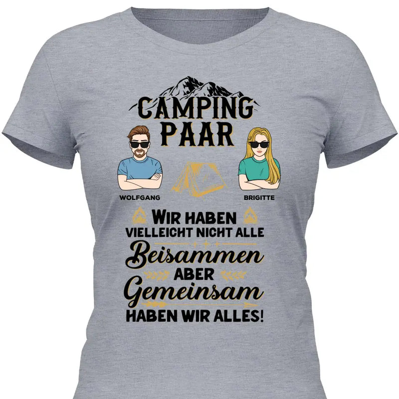 Camping Paar - Personalisierbares T-Shirt