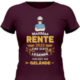 Legende verlässt das Gelände - Personalisierbares T-Shirt