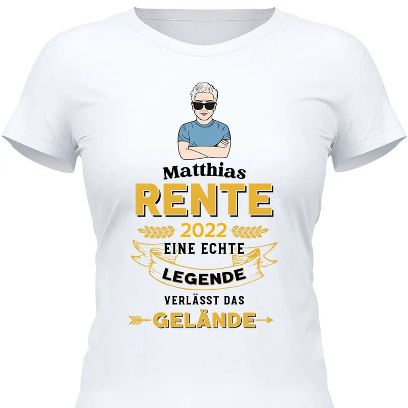 Legende verlässt das Gelände - Personalisierbares T-Shirt