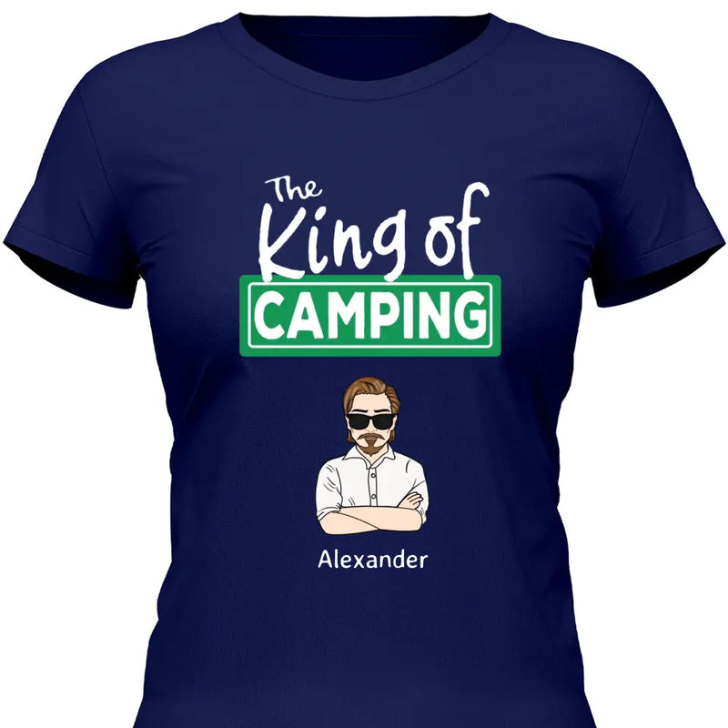 The King/Queen of Camping - Personalisierbares T-Shirt