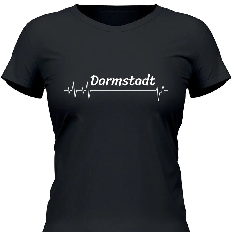 Lieblingsstadt Herzschlag - Personalisierbares T-Shirt