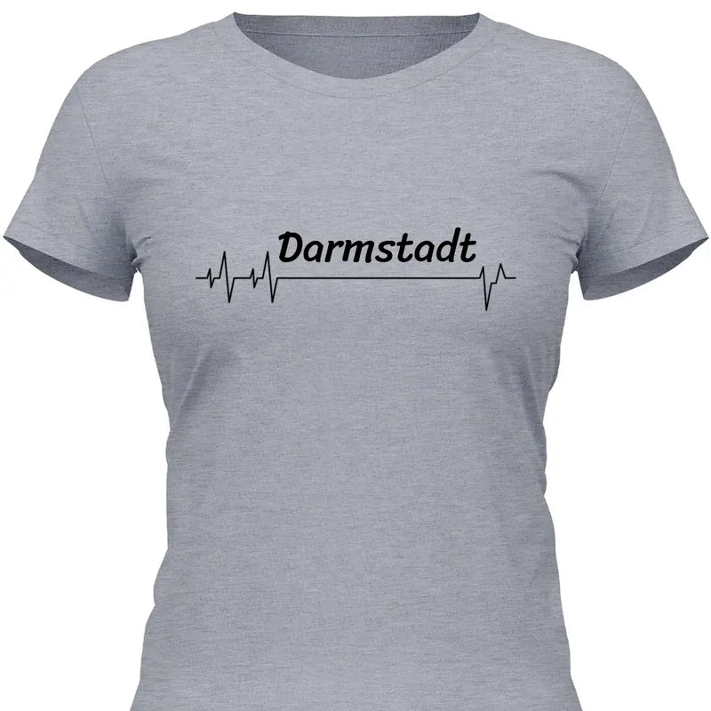 Lieblingsstadt Herzschlag - Personalisierbares T-Shirt